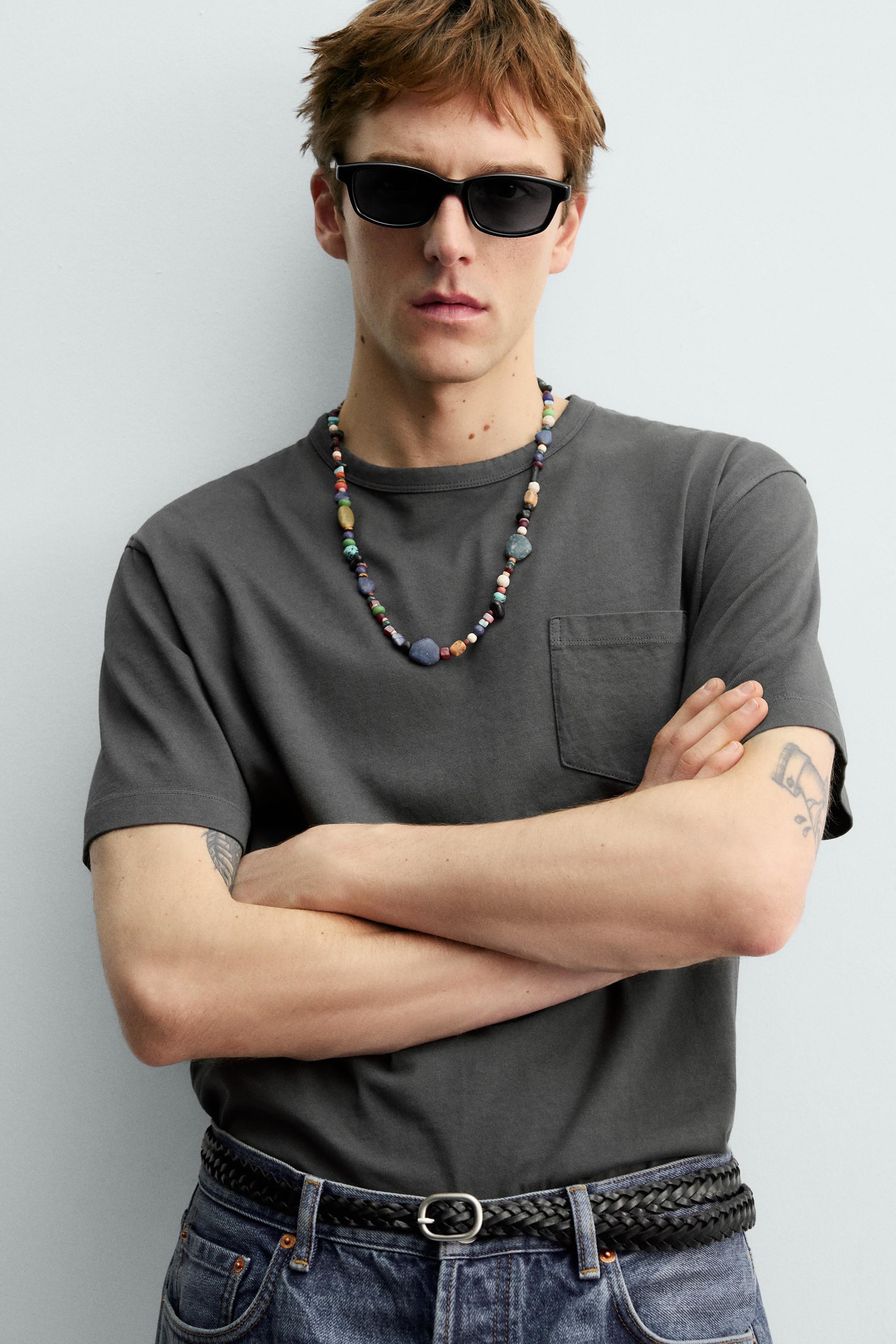 BEADED STONE NECKLACE AARON LEVINE X ZARA
